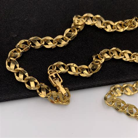 vintage givenchy gold chain necklace.